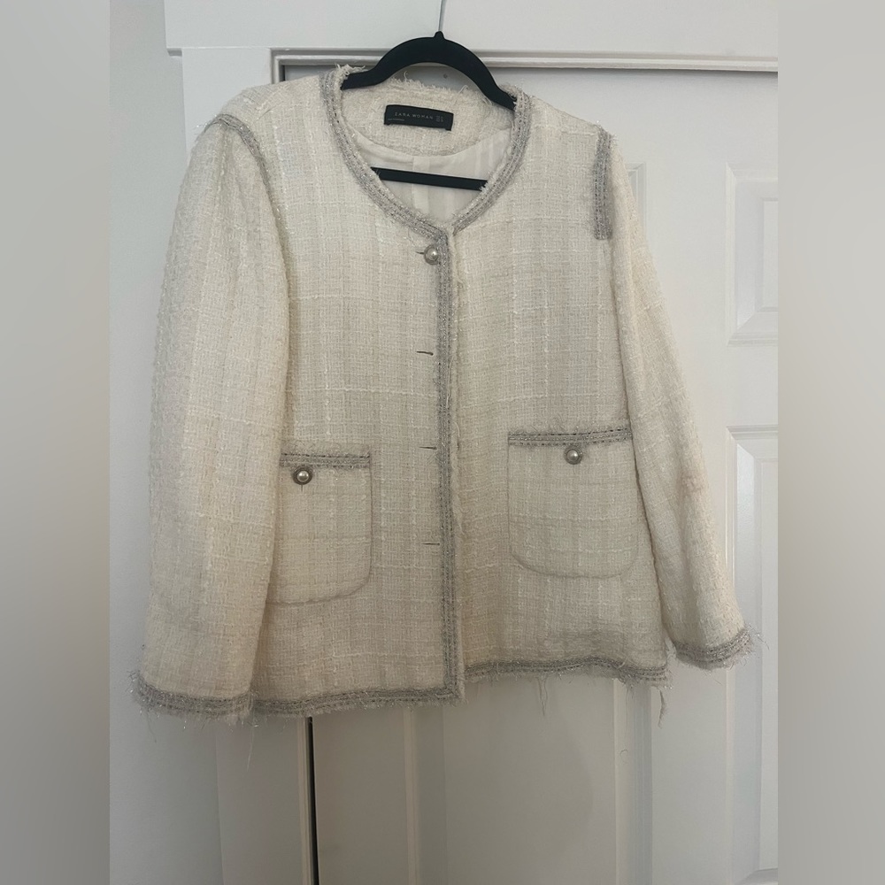 Zara “old money” style tweed jacket